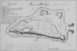 Plan (szkic) Fortu Ek z 1750 roku