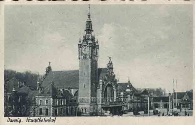 Gdansk - Main railroad station ca. 1930