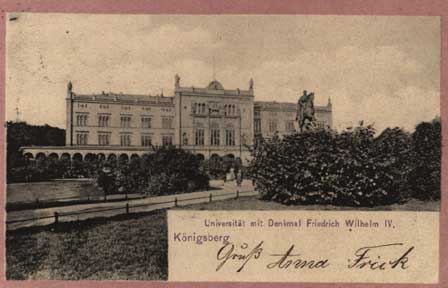 Knigsberg - Universitt mit Denkmal Friedrich Wilhelm IV