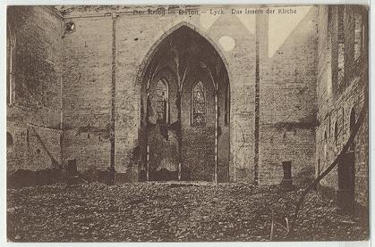Lyck - Das Inner der Kirche 1915